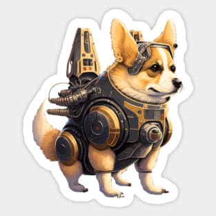 Robo Dog Astronaut Sticker